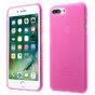 Coque rose unie compatible avec iPhone 7 Plus 8 Plus Housse rose Coque en silicone