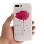 Fleur rose avec coque blanche compatible avec iPhone 7 Plus 8 Plus coque en silicone TPU