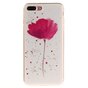 Fleur rose avec coque blanche compatible avec iPhone 7 Plus 8 Plus coque en silicone TPU