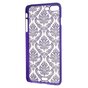 Coque rigide violette motif henn&eacute; compatible avec iPhone 7 Plus 8 Plus coque transparente