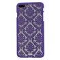 Coque rigide violette motif henn&eacute; compatible avec iPhone 7 Plus 8 Plus coque transparente