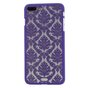 &Eacute;tui rigide violet motif henn&eacute; Coque transparente iPhone 7 Plus 8 Plus