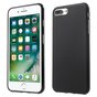 Coque en silicone noire compatible avec iPhone 7 Plus 8 Plus Coque noire Couleur unie