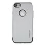 Caseology Coque argent&eacute;e compatible avec iPhone 7 8 Coque en silicone TPU argent&eacute;e Coque noire