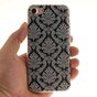 Coque au henn&eacute; noir Damask Flower compatible avec iPhone 7 8 SE 2020 SE 2022 Coque en silicone TPU blanc
