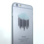 Coque rigide transparente pour iPhone 6 6s Hardcase Barcode rain transparent