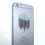 Coque rigide Cloud compatible avec iPhone 6 Plus 6s Plus Couverture transparente Code &agrave; barres pluie