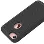 &Eacute;tui rigide noir robuste &agrave; goujons en silicone compatible avec iPhone 7 8 goujons de couverture noirs