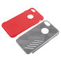 Coque rigide en TPU rouge gris m&eacute;tallis&eacute; Coque iPhone 7 8 rouge argent
