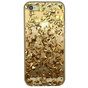 Coque transparente en TPU avec feuille d&#039;or compatible avec iPhone 5 5s et iPhone SE 2016 Coque dor&eacute;e