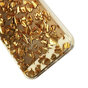 Coque transparente en TPU avec feuille d&#039;or compatible avec iPhone 5 5s et iPhone SE 2016 Coque dor&eacute;e