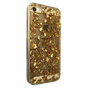 Coque transparente en TPU avec feuille d&#039;or compatible avec iPhone 5 5s et iPhone SE 2016 Coque dor&eacute;e