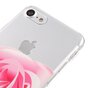 Coque en TPU rose rose compatible avec iPhone 7 8 SE 2020 SE 2022, coque transparente avec motif floral