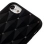 Coque en silicone noir avec diamants compatible avec iPhone 7 8 SE 2020 SE 2022 Pierres brillantes