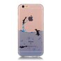 Coque transparente pingouin compatible avec iPhone 6 6s coque en silicone TPU mer transparent bleu