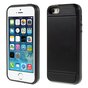&Eacute;tui porte-cartes Secret compatible avec iPhone 5 5s SE 2016 - &Eacute;tui rigide - Portefeuille - Portefeuille - Noir