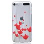 &Eacute;tui floral rouge en TPU transparent compatible avec iPod Touch 5 6 7