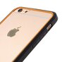 Coque hybride antichoc compatible avec iPhone 6 6s Noir Orange Transparent