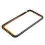 Coque hybride antichoc compatible avec iPhone 6 6s Noir Orange Transparent