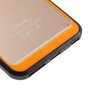 Coque hybride antichoc compatible avec iPhone 6 6s Noir Orange Transparent