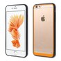 Coque hybride antichoc compatible avec iPhone 6 6s Noir Orange Transparent