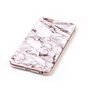 Housse de protection en marbre compatible avec iPhone 6 Plus 6s Plus en silicone - Marbre - Blanc