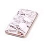 Housse de protection en marbre compatible avec iPhone 6 Plus 6s Plus en silicone - Marbre - Blanc