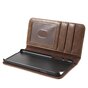 Couverture de biblioth&egrave;que en cuir compatible avec iPhone 6 Plus 6s Plus cuir artificiel marron
