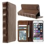 &Eacute;tui biblioth&egrave;que en cuir Book iPhone 6 Plus 6s Plus simili cuir marron