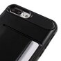 &Eacute;tui noir avec clip pour cartes compatible avec iPhone 7 Plus 8 Plus