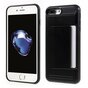 &Eacute;tui noir avec clip pour cartes compatible avec iPhone 7 Plus 8 Plus
