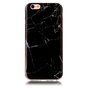 Coque marbre en silicone TPU noir compatible avec iPhone 6 et 6s