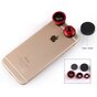 Objectif macro fisheye grand angle universel 3 en 1 - avec clip pour t&eacute;l&eacute;phone et smartphone