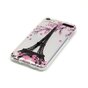Coque en silicone TPU transparente avec fleur rose de Paris compatible avec iPod Touch 5 6 7