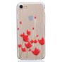 Coque en TPU compatible avec iPhone 7 8 SE 2020 SE 2022, &eacute;tui imprim&eacute; coquelicot fleurs rouges