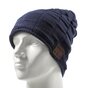 Bonnet de musique Bluetooth tricot&eacute; bonnet de musique bleu