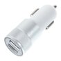 Chargeur de voiture universel argent - Double USB 2,4 amp&egrave;res - Chargeur de voiture argent