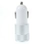 Chargeur de voiture universel argent - Double USB 2,4 amp&egrave;res - Chargeur de voiture argent