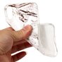 Coque en TPU en marbre compatible avec iPhone X XS Housse en marbre blanc
