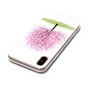 Arbre &agrave; fleurs rose compatible avec la coque en TPU compatible avec iPhone X XS