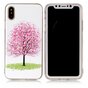 Arbre &agrave; fleurs rose compatible avec la coque en TPU compatible avec iPhone X XS