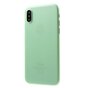 Coque verte compatible avec iPhone X XS, coque transparente en TPU