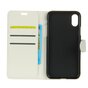 &Eacute;tui portefeuille compatible avec iPhone X XS, &eacute;tui portefeuille blanc, housse en cuir