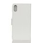 &Eacute;tui portefeuille compatible avec iPhone X XS, &eacute;tui portefeuille blanc, housse en cuir