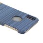 &Eacute;tui combin&eacute; marron en cuir bleu poussi&egrave;re compatible avec la coque rigide iPhone X XS