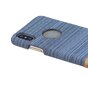 &Eacute;tui combin&eacute; marron en cuir bleu poussi&egrave;re compatible avec la coque rigide iPhone X XS