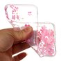 Coque transparente pour iPhone X XS fleurs roses