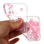 Fleurs roses transparentes coque compatible avec iPhone X XS