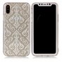 Lignes blanches gracieuses transparentes coque compatible avec iPhone X XS