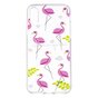 Coque de protection transparente en forme de flamant rose compatible avec iPhone X XS